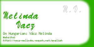melinda vacz business card