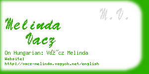 melinda vacz business card